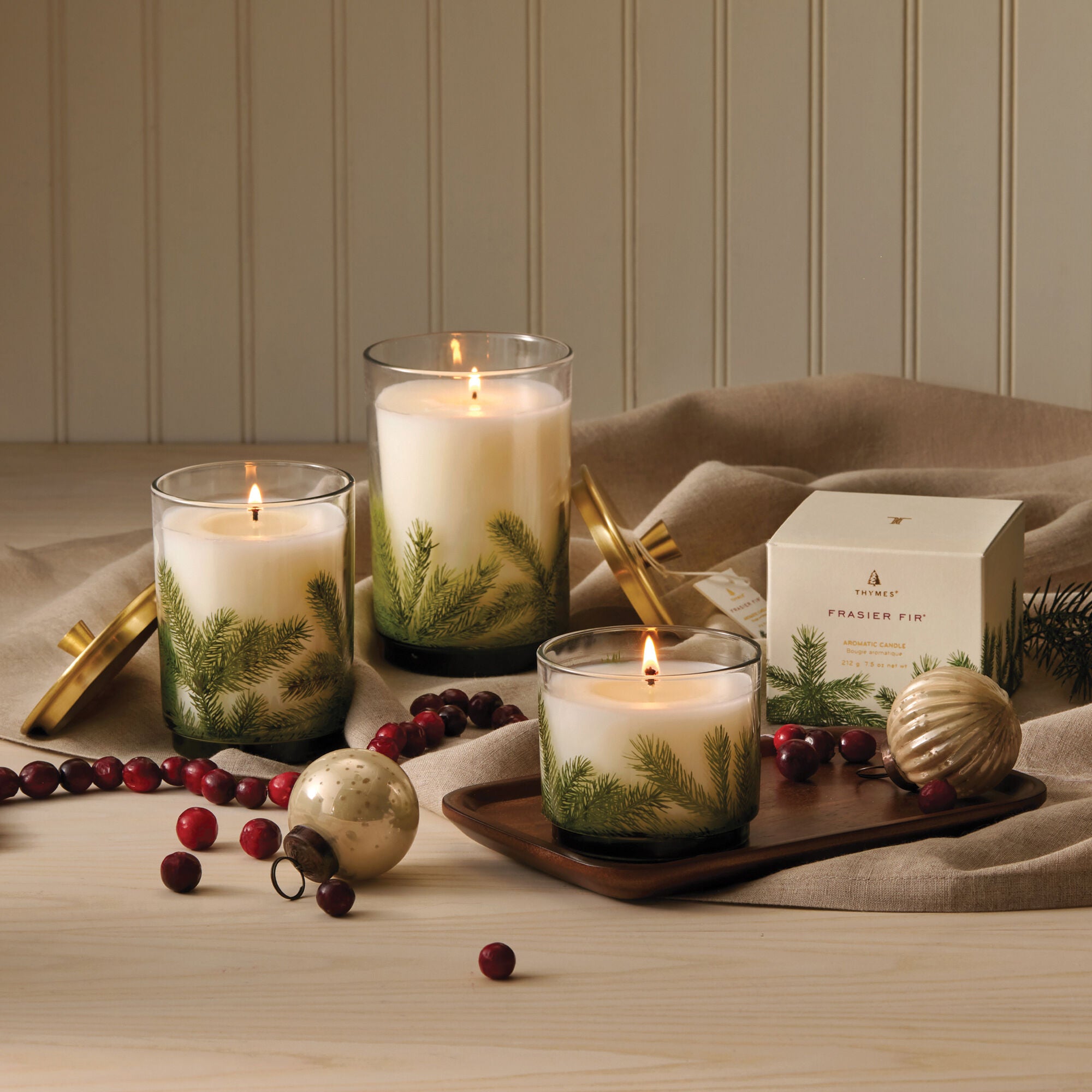 Alternative view of Frasier Fir Heritage Large Pine Needle Luminary