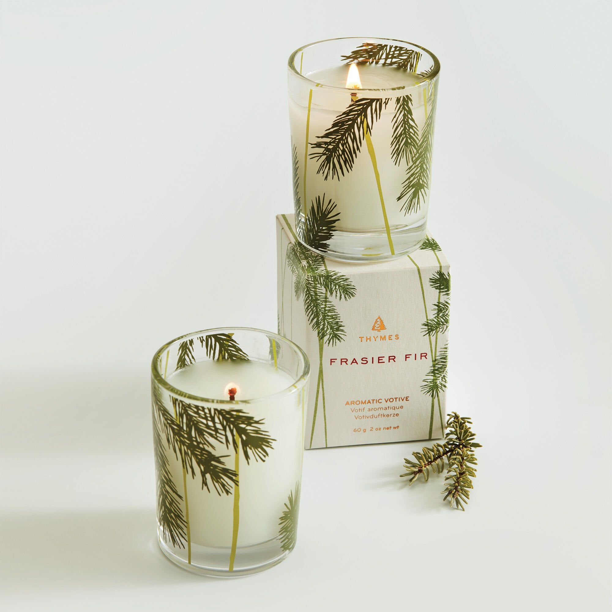 Alternative view of Frasier Fir Pine Needle Votive Candle