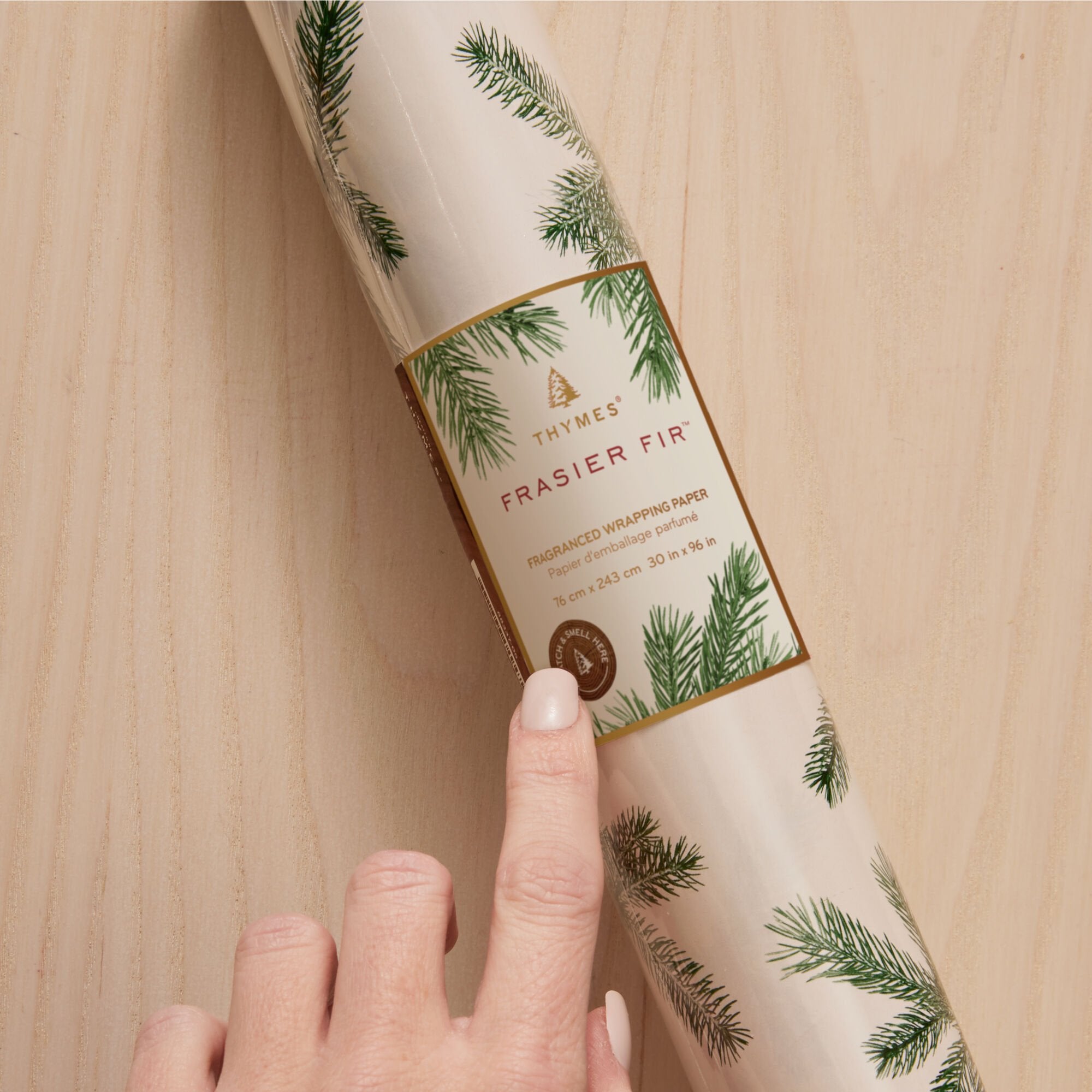 Frasier Fir Fragranced Wrapping Paper, 2 pack - Image 3
